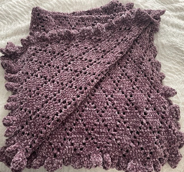 Velvet Crochet Blanket/Afghan