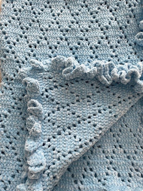 Velvet Crochet Blanket/Afghan