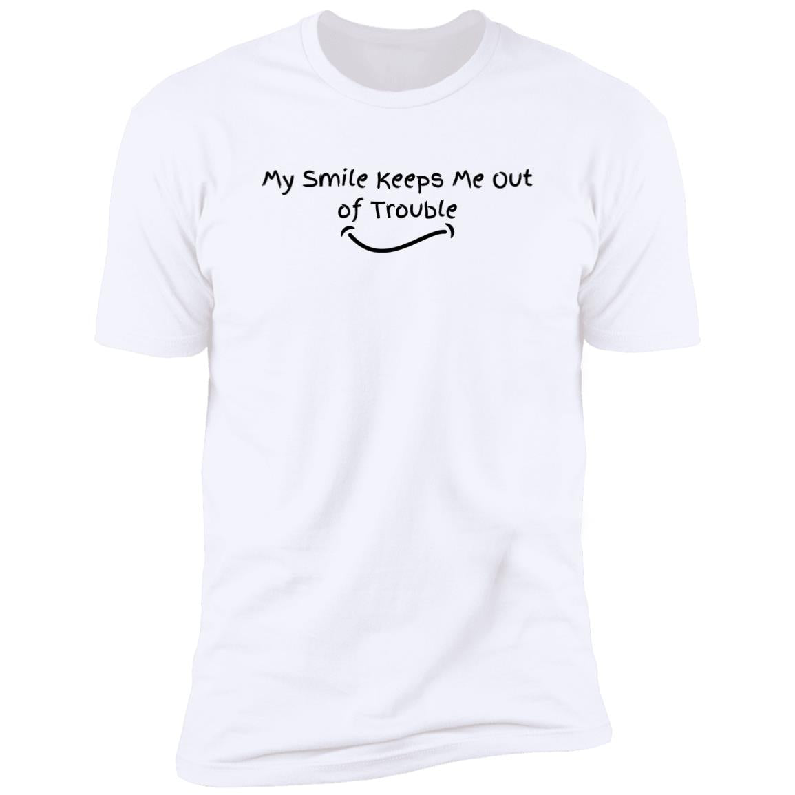 Smile keeps me out of trouble Z61x Premium Short Sleeve Tee (Closeout)
