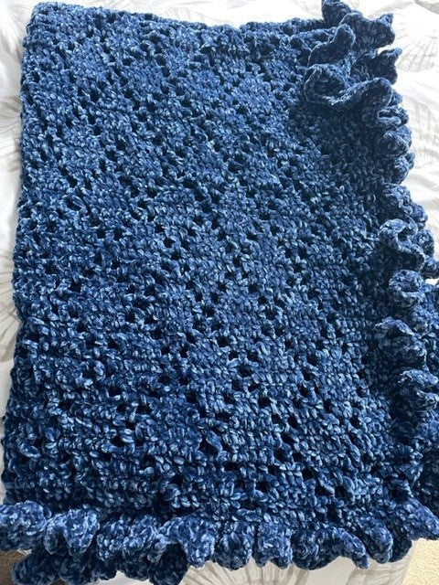 Velvet Crochet Blanket/Afghan