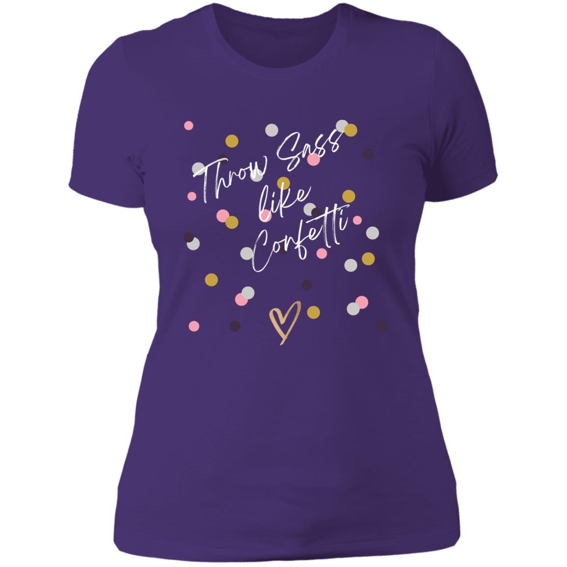 Throw Sass like Confetti NL3900 Ladies' Boyfriend T-Shirt