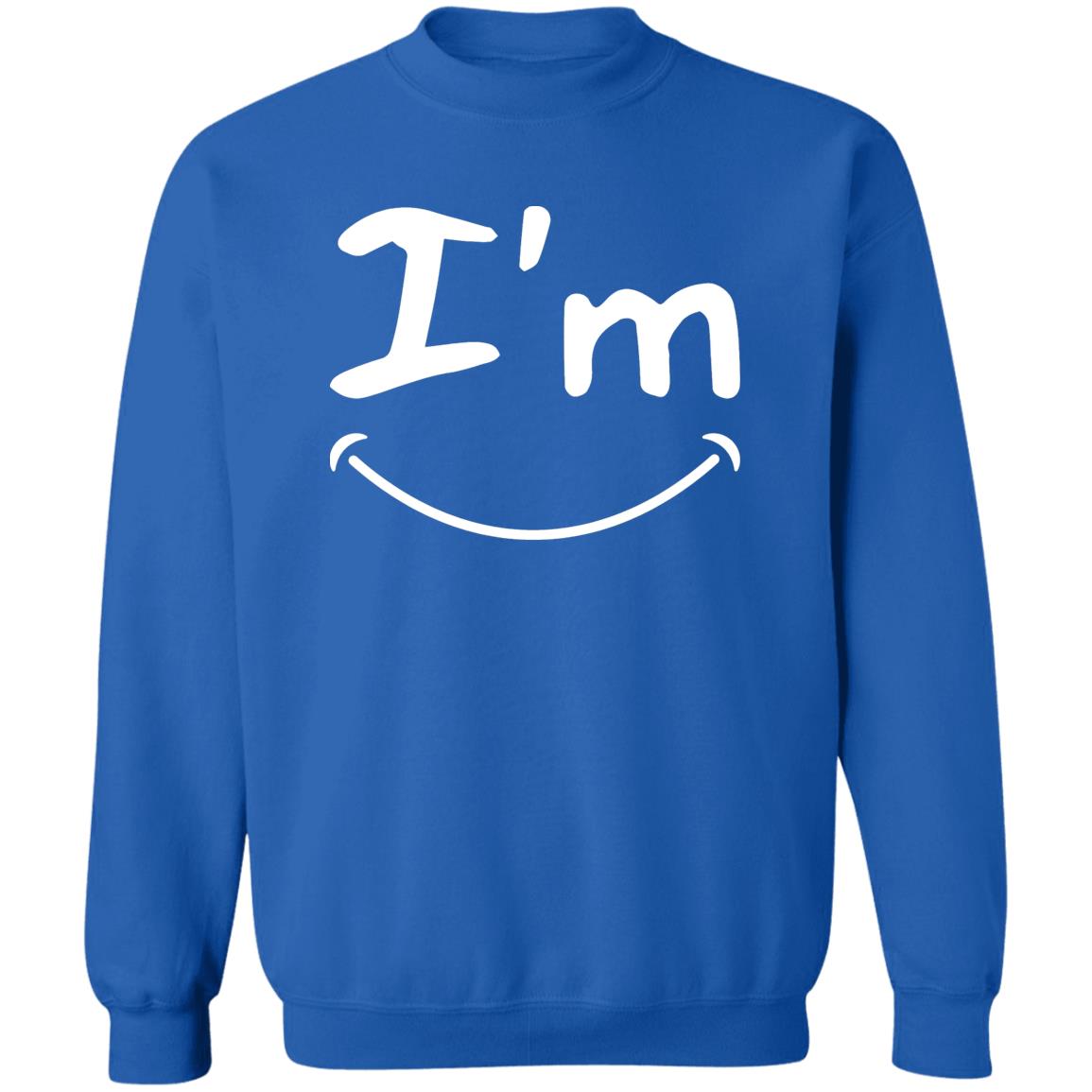 Im Happy Z65x Pullover Crewneck Sweatshirt 8 oz (Closeout)