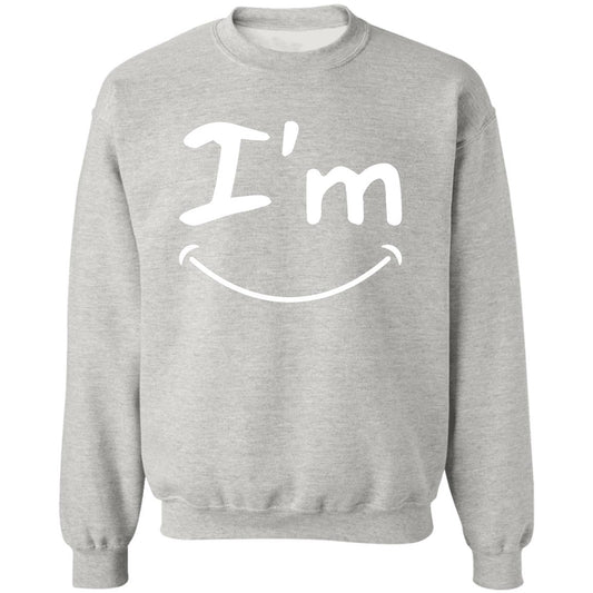 Im Happy Z65x Pullover Crewneck Sweatshirt 8 oz (Closeout)