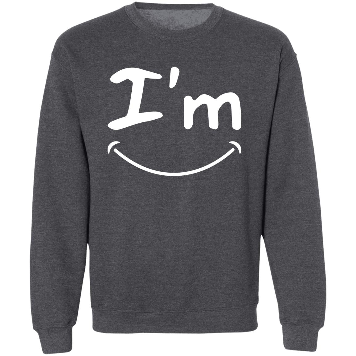 Im Happy Z65x Pullover Crewneck Sweatshirt 8 oz (Closeout)