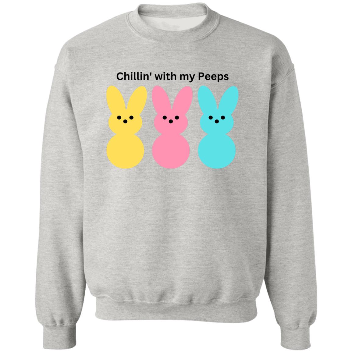 Chillin with my Peeps Z65x Pullover Crewneck Sweatshirt 8 oz (Closeout)