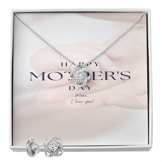 Love Knot Earrings and Necklace Set