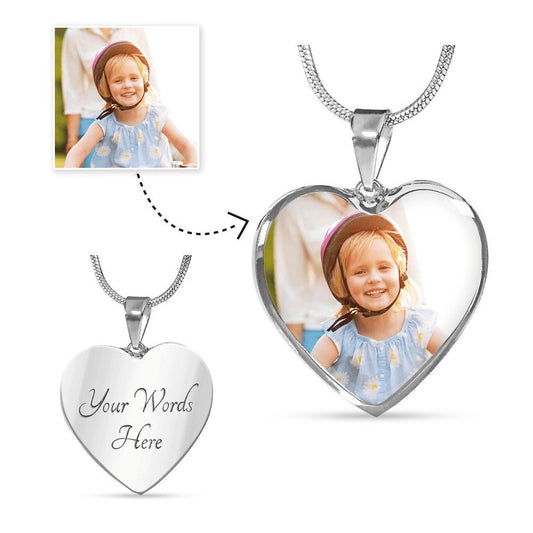 Heart Keepsake Necklace (silver or gold variant)